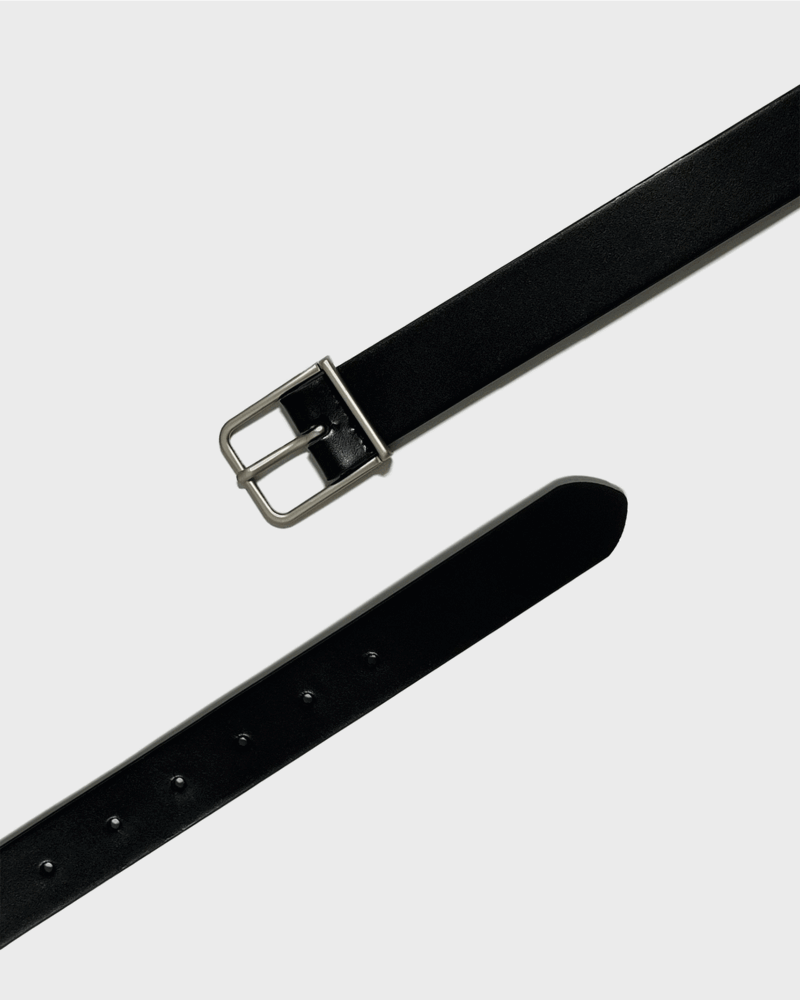 Minimal Leather Square Belt